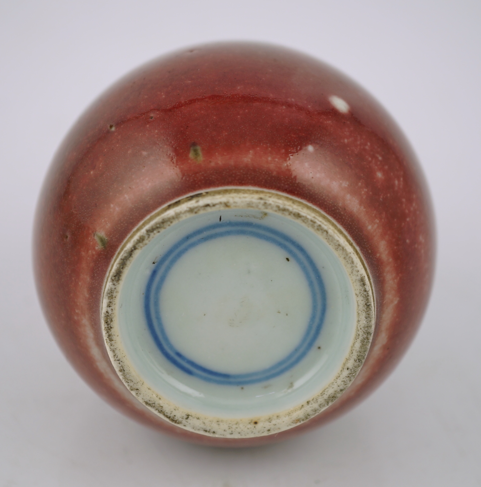 A Chinese copper red small bottle vase, 18th/19th century